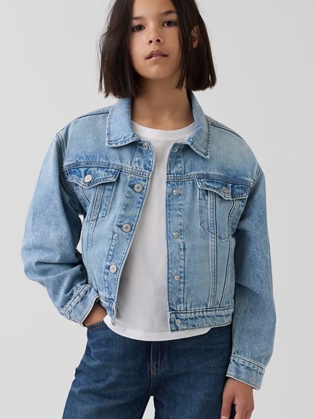 GAP Kids Icon Denim Jacket, L (10)